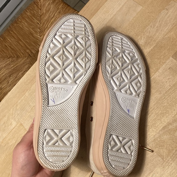 Converse Suede All Star Sneakers. Soft Pink Suede Upper. Pink Sole. Size: 7.5 - Picture 9 of 9